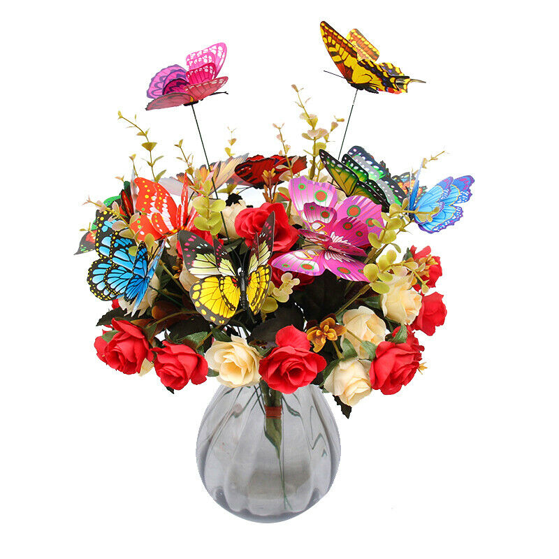 Bunch of Butterflies Double layer Stakes Flower Pots Garden Yard Planter .l8