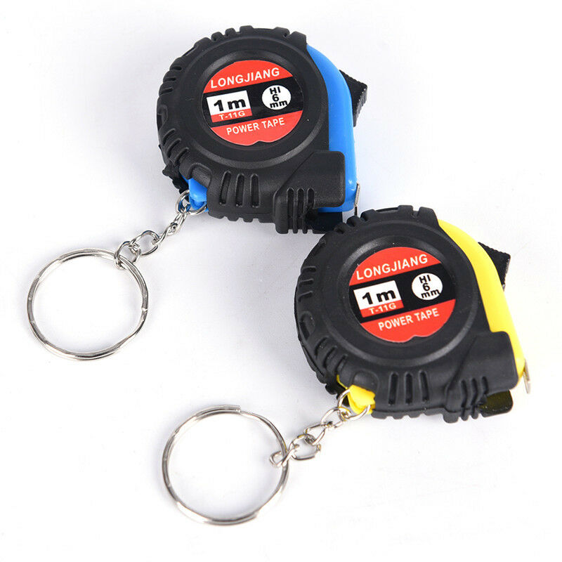 2pcs Retractable Ruler Tape Measure Key Chain Mini Pocket Size 1m Measure.l8