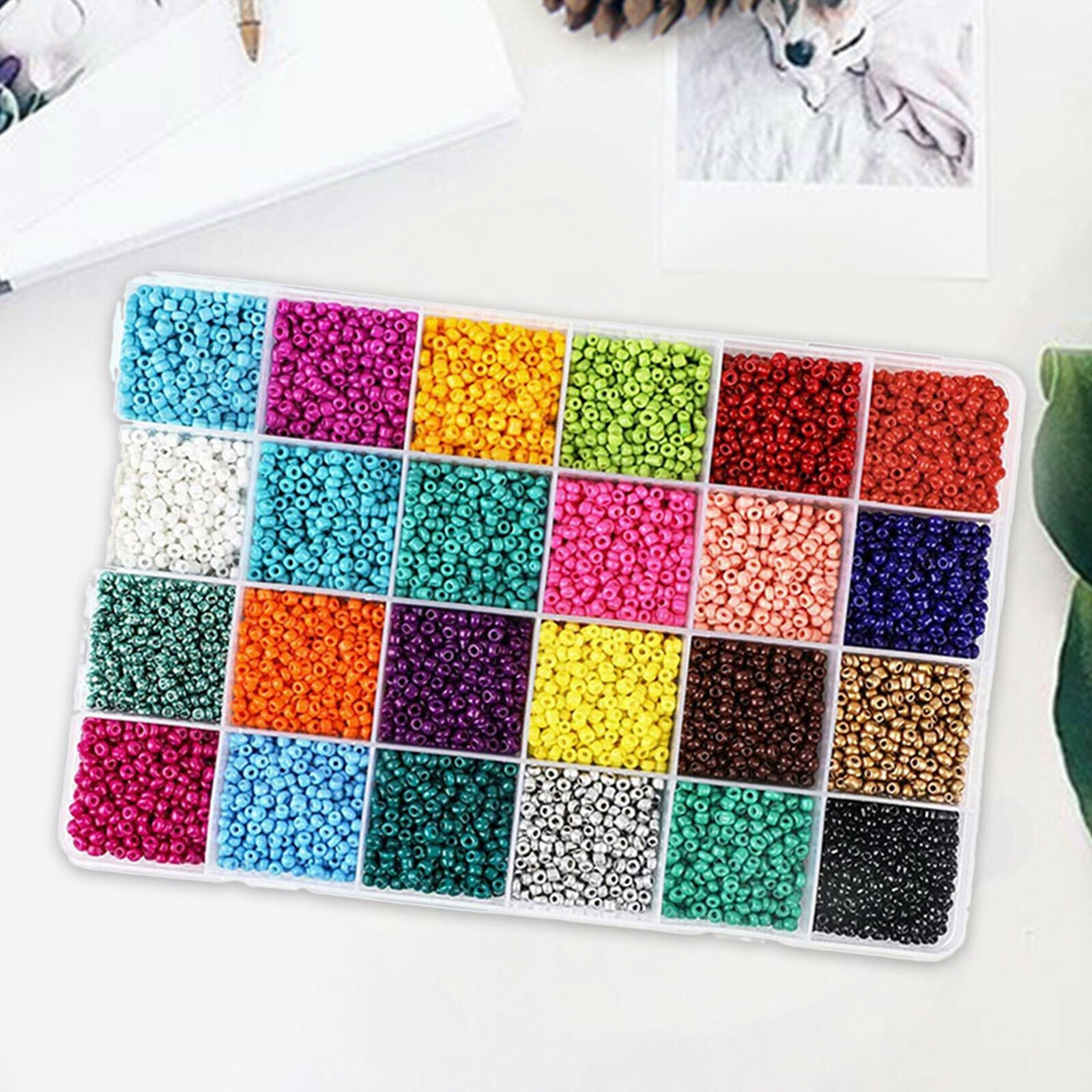14400pcs Loose Bead Spacer Beads Charms for DIY Jewely Bracelet Making Craft