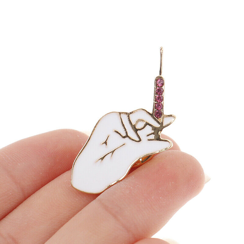 Simple White Enamel Lapel Medical Brooch Pin Syringe Glove  Accessories Jewelry