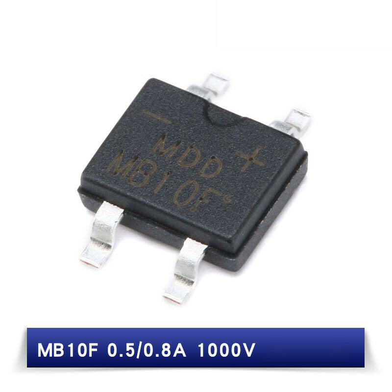 20pcs SMD MB10F 0.5/0.8A 1000V single-phase glass passivation rectifier Actives
