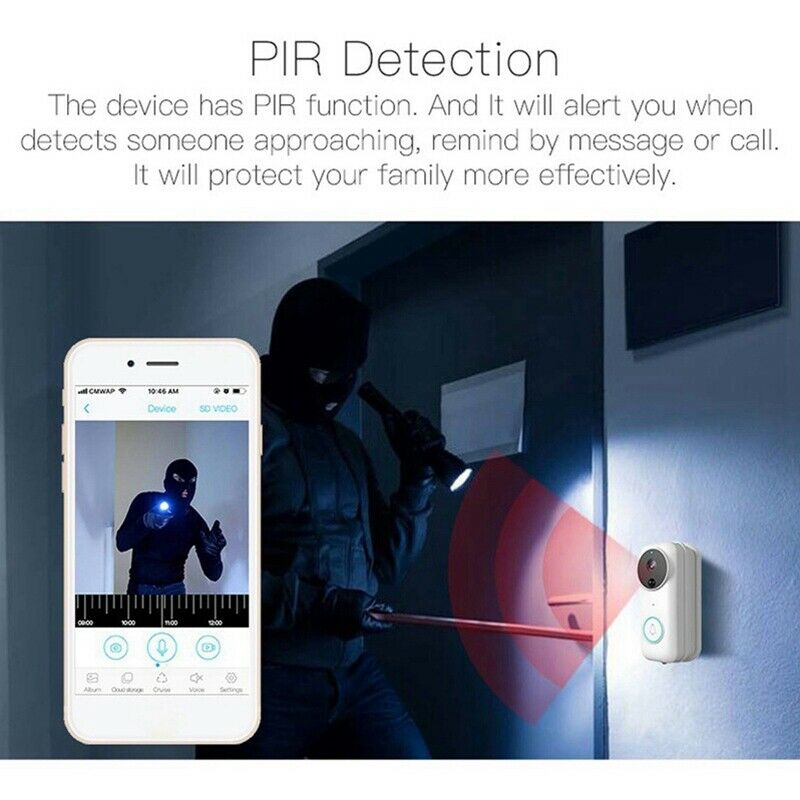 Intelligent Video Doorbell Wireless WiFi Intercom Video Doorbell Camera RemoteJ4