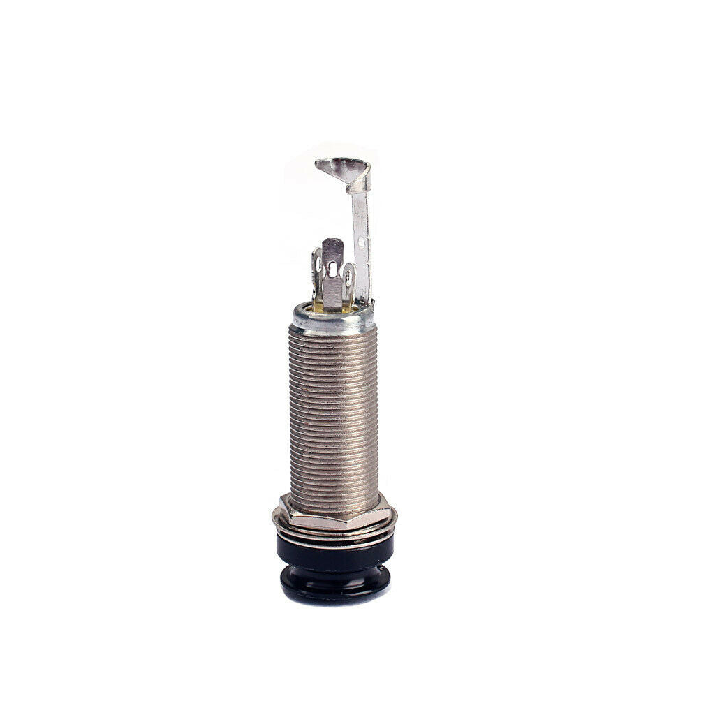 Nickel&Black Guitar End Pin Output   1/4'' Stereo for Acoustic Guitars