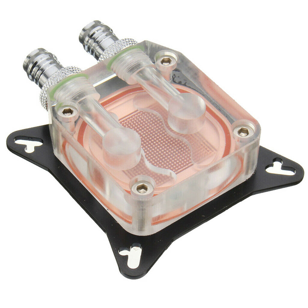 Transparent Water Cooling Block for GPU Liquid Cooler Waterblock, 50x50x3mm,