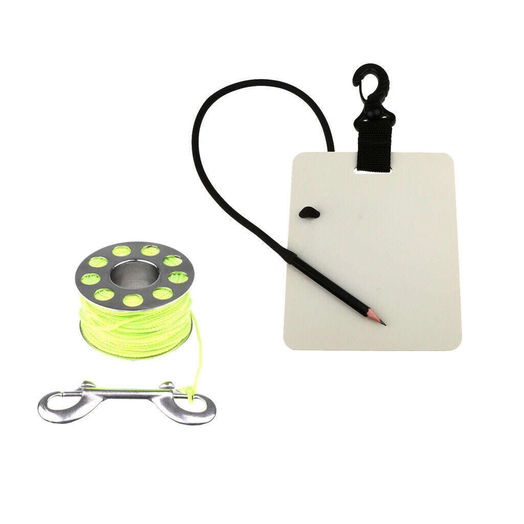 31m Scuba Dive Spool Finger Diving Reel + Underwater Writing Slate With Clip