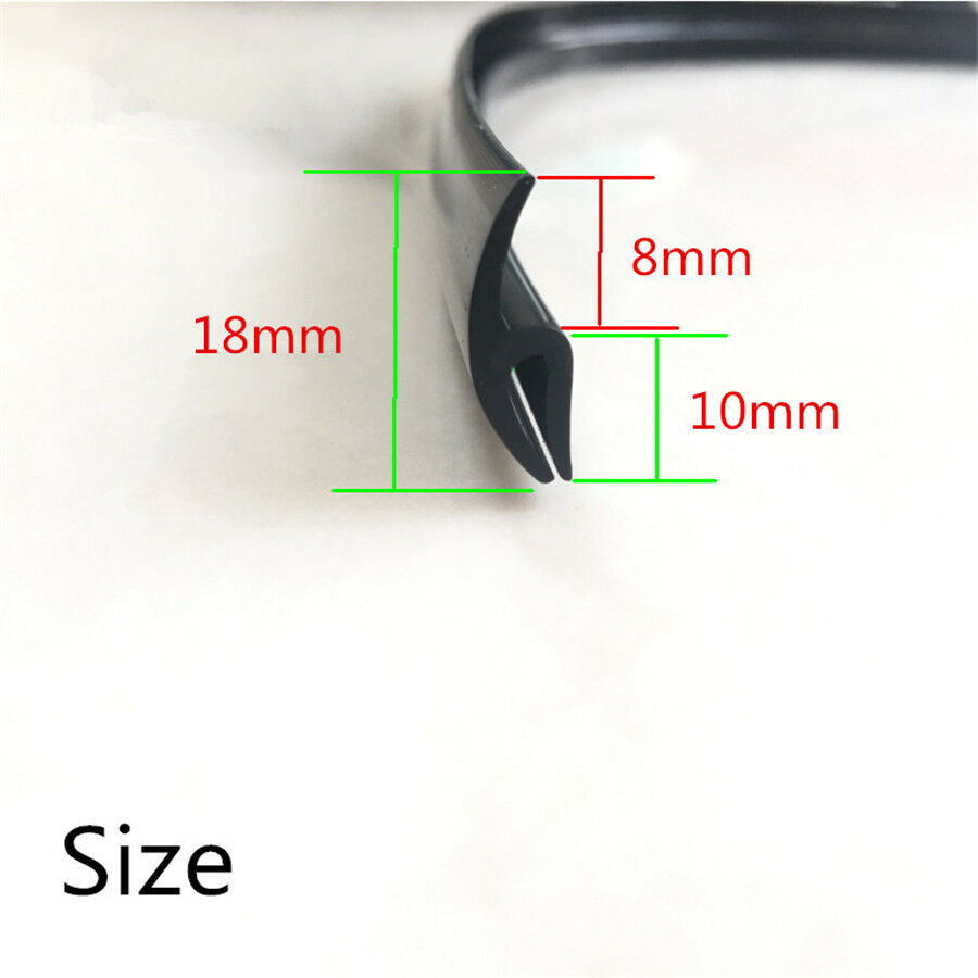 Black 1.7M Rubber Sealed Strip For Car Front Windshield Plastic Panel Sealing