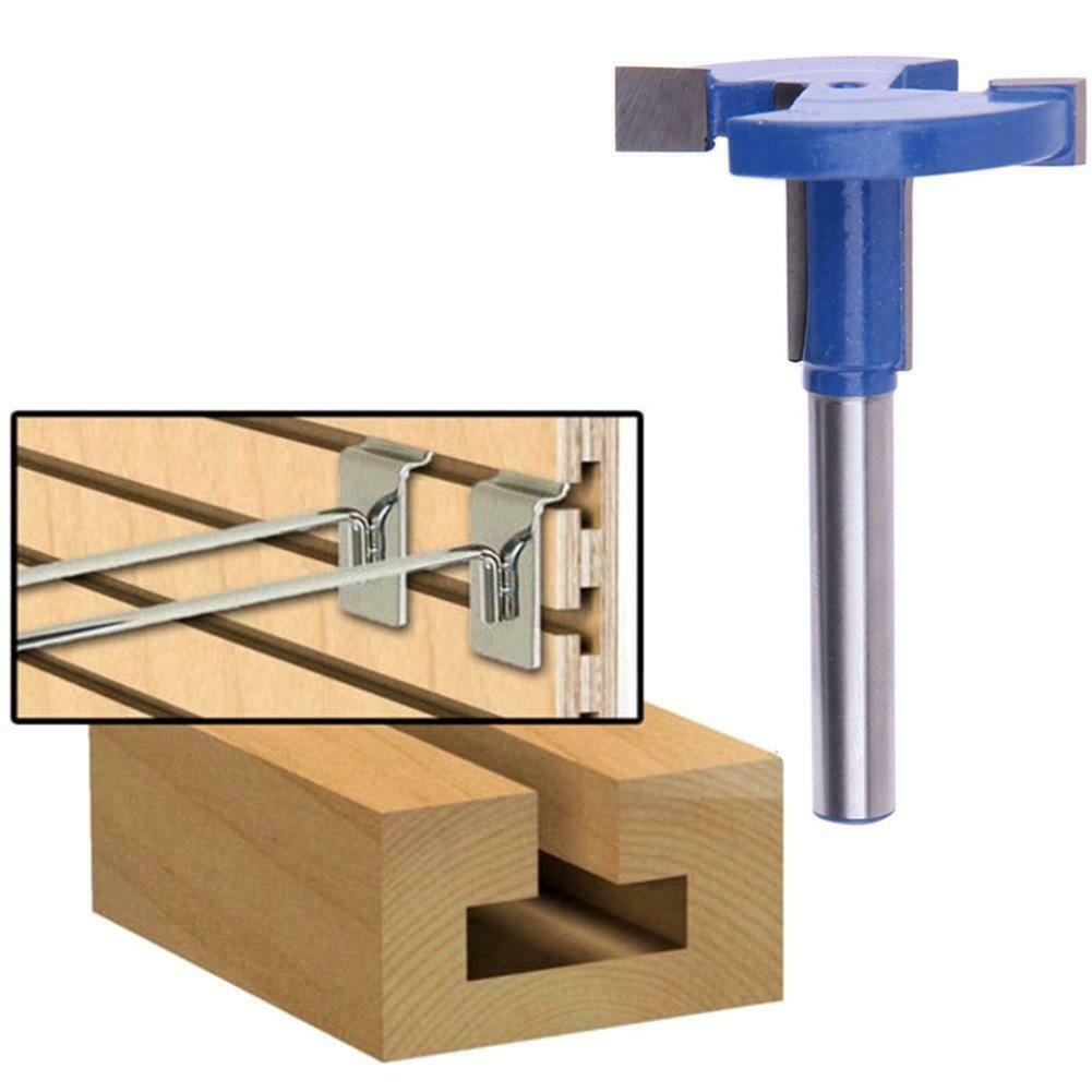 1pc 1/4'' Shank Straight T-Track T-Slot Router Bits Woodworking Cutter @