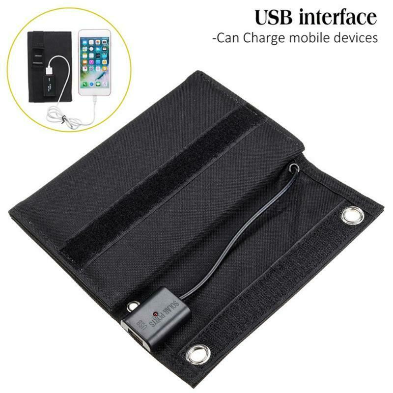 Foldable 15W Solar Panel 10 in 1 USB Solar Cell Waterproof Charger Power Bank