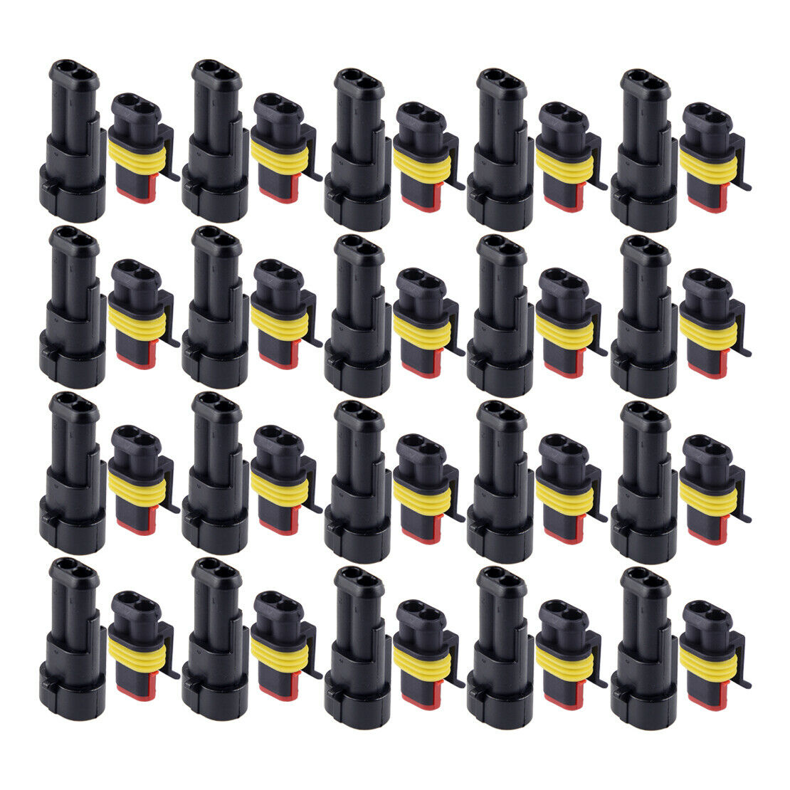 20Set Car Waterproof Sealed Kit Electrical Wire Connector Plug 2pin Way Atn