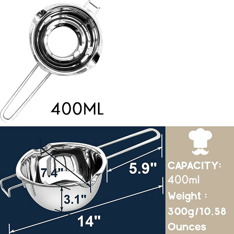 Double Boiler Chocolate Melting Pot,Candle Making Kit, Melting Pot with SiliB8J8