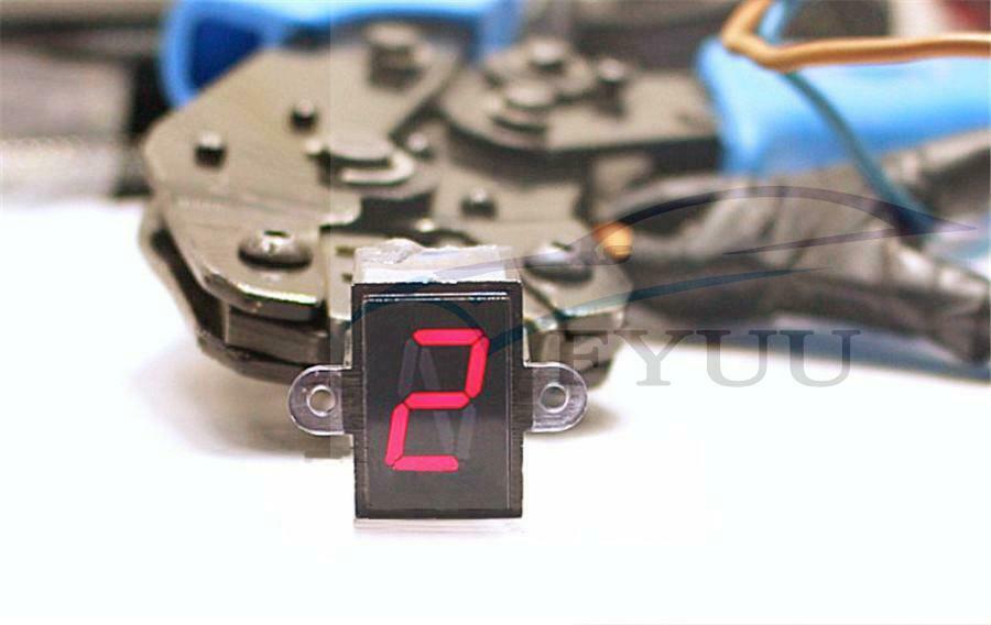 6 Speed N-6 Digital Gear Indicator Motorcycle Display Shift Lever LED Universal