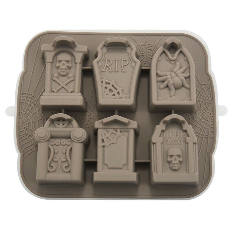 Silicone Ice Trays Halloween RIP Gravestone Mold for Ice C6G4G4