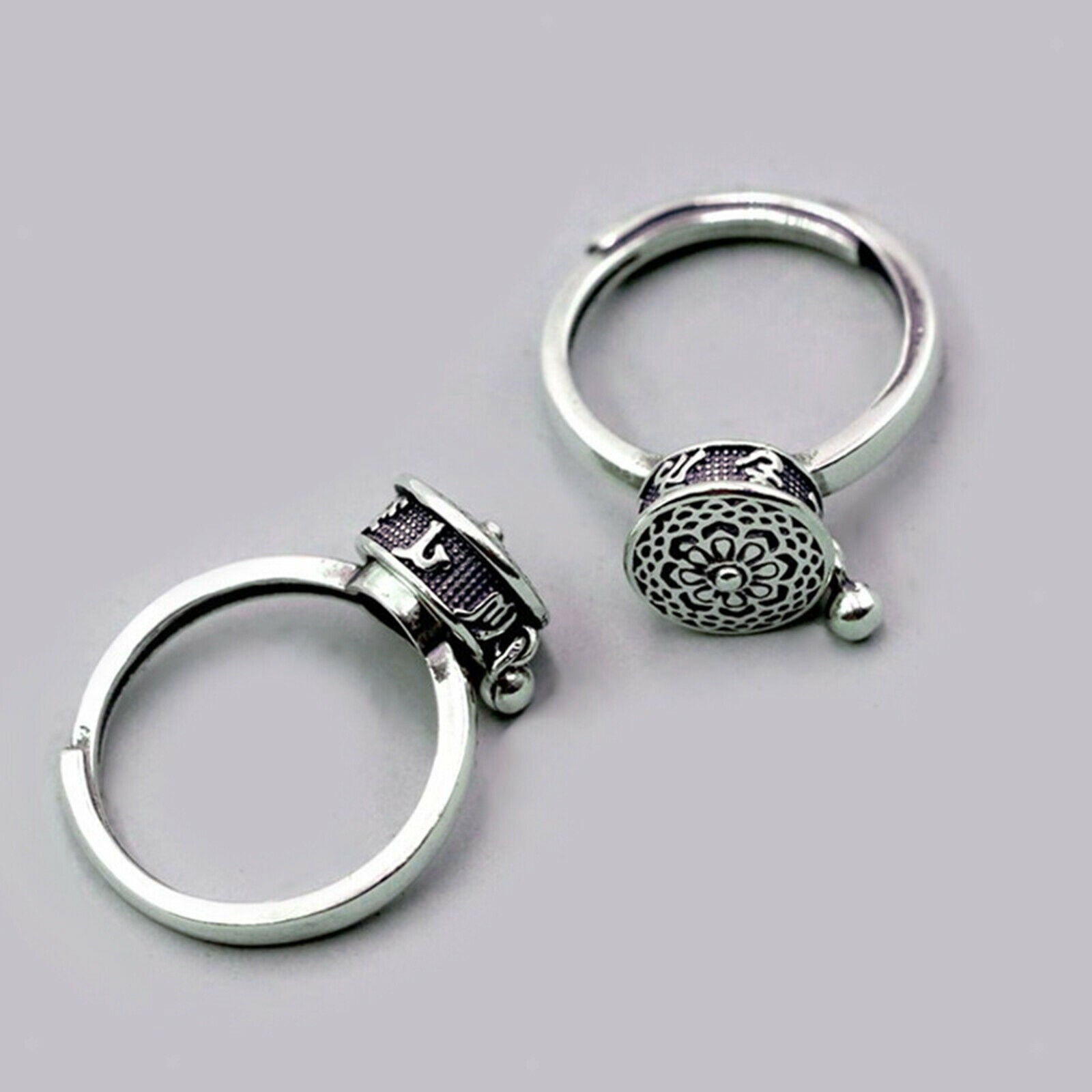 2X Fashion Creative Rotatable Ring Amulet Lucky Resizable Jewelry Rings Gifts