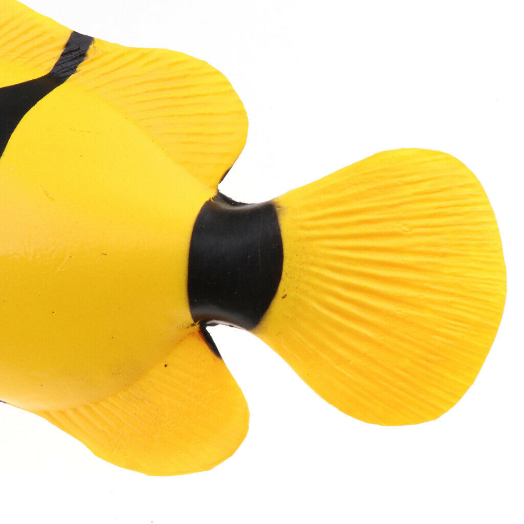 Lifelike Artificial Clownfish Ornament for Aquarium Decortion Yellow
