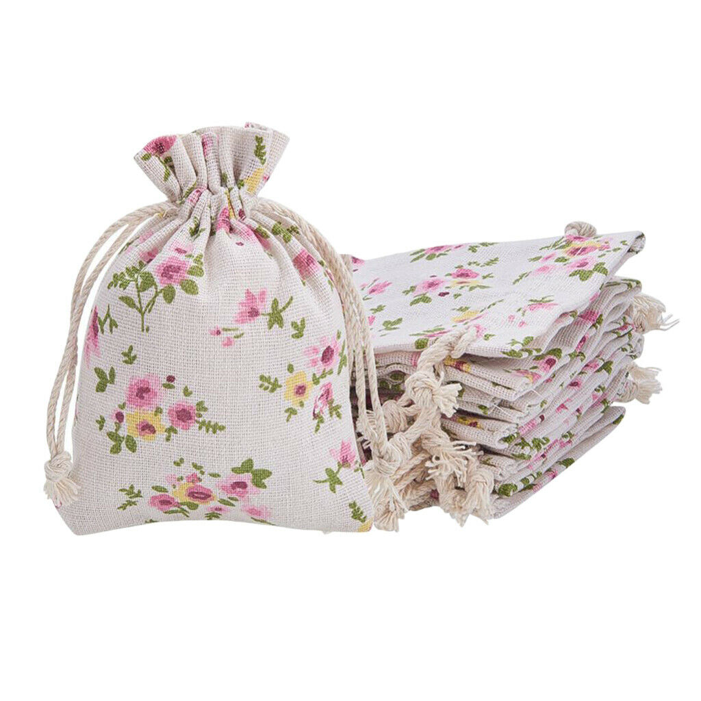 30 Pcs Linens Drawstring Bags, Reusable Jute Storage Gift Bags and Organizing