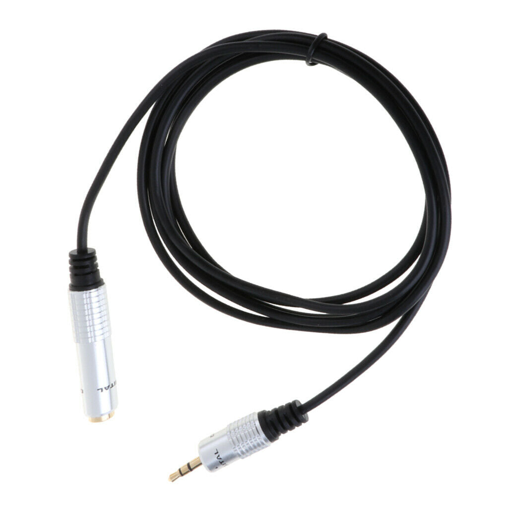 Audio Aux Cable Female 6.35mm to 3.5mm Male Audio Jack Adapter 5.90 Feet