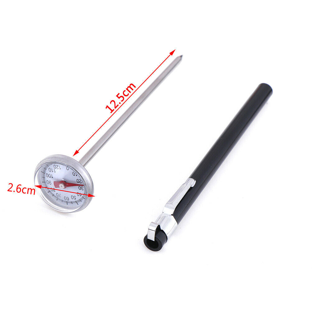 Stainless Steel BBQ food Cooking Meat Coffee Milk Probe Thermometer Gauge tool