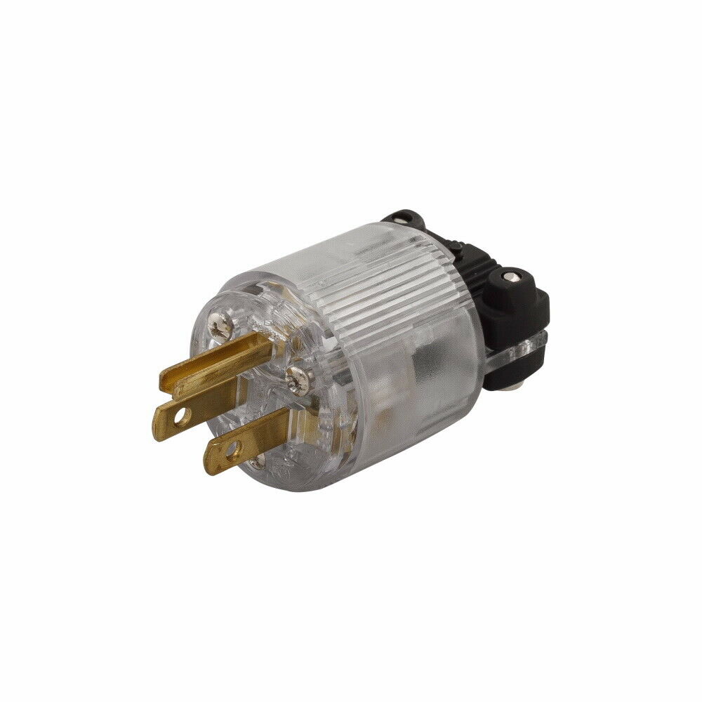 1pcs - COOPER 6266HGC 15A 125V NEMA 5-15 Hospital Grad Angle Plug 2P-3W