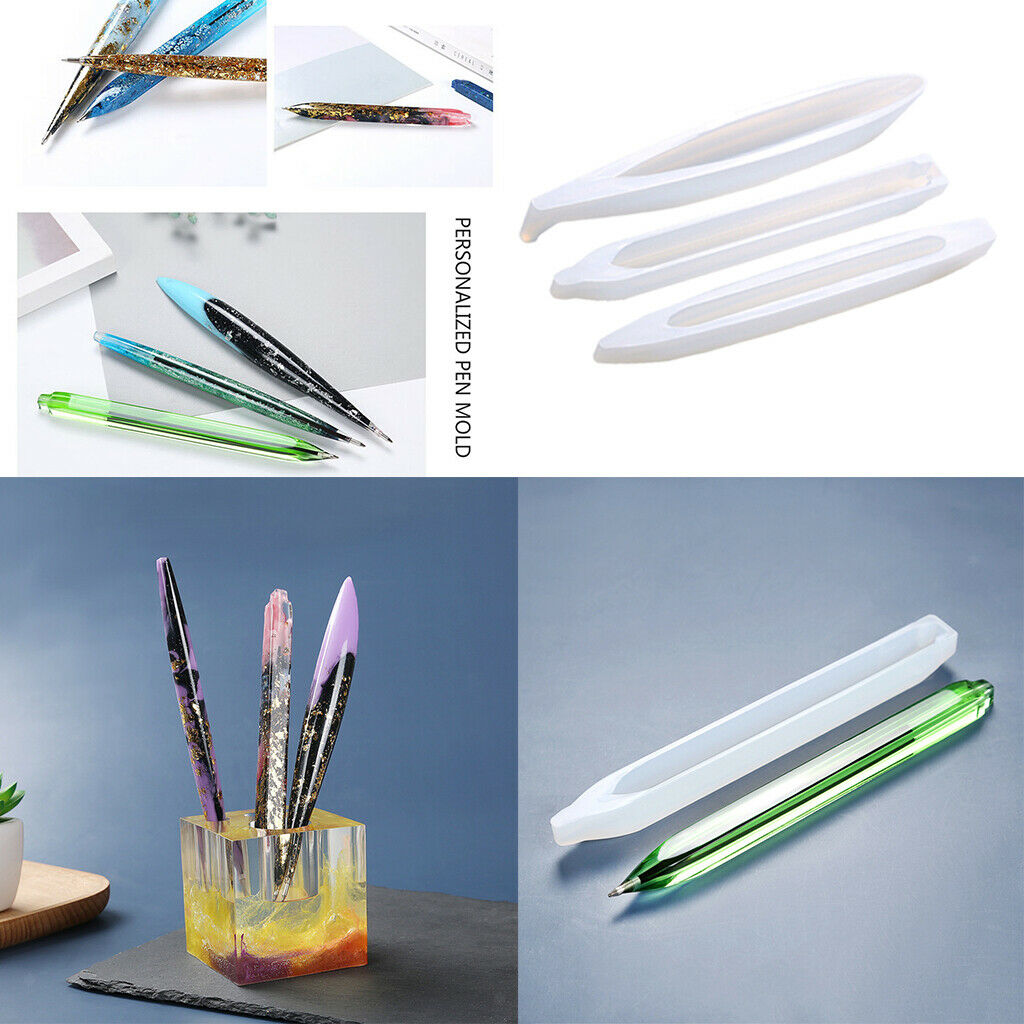 Mold Handmade Ballpoint Pen Making Moulds w/ Dried Flowers Gift Jewelry