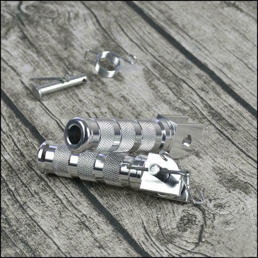 2Pcs Retro Motorcycle Modified Foot Pedal Foor CNC Aluminum Alloy Universal