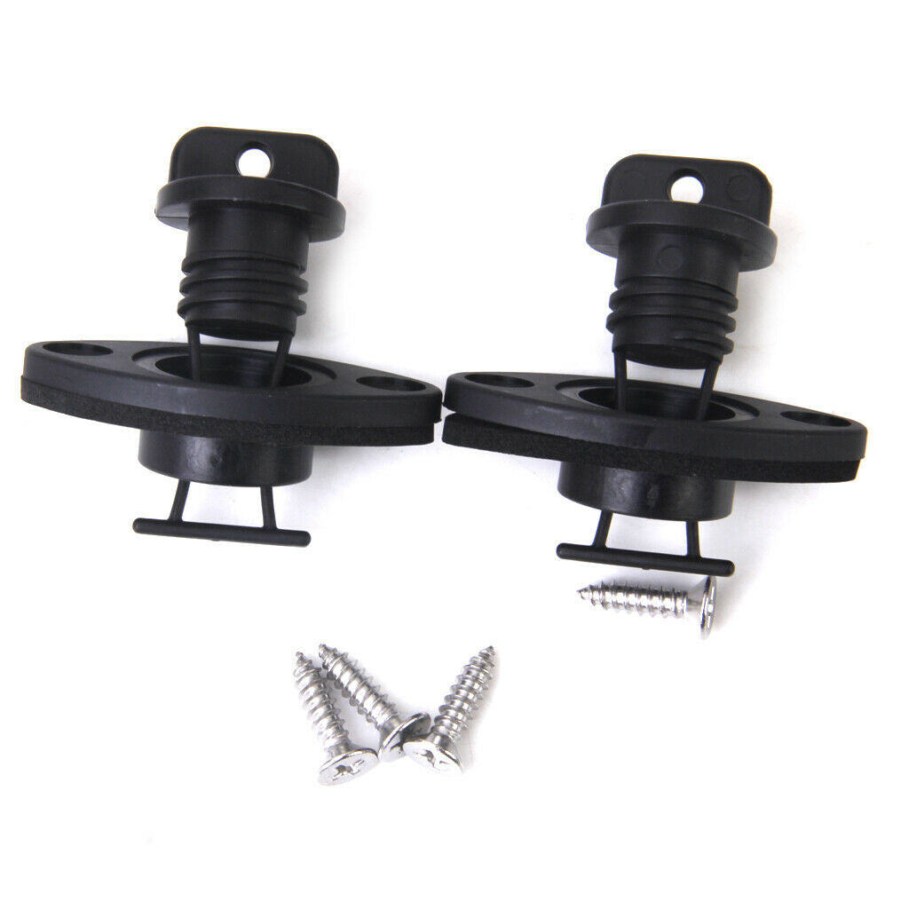 1PC HANDLES + 2PCS Universal Hull Drain Plug Replacements for Kayak Canoes Boat