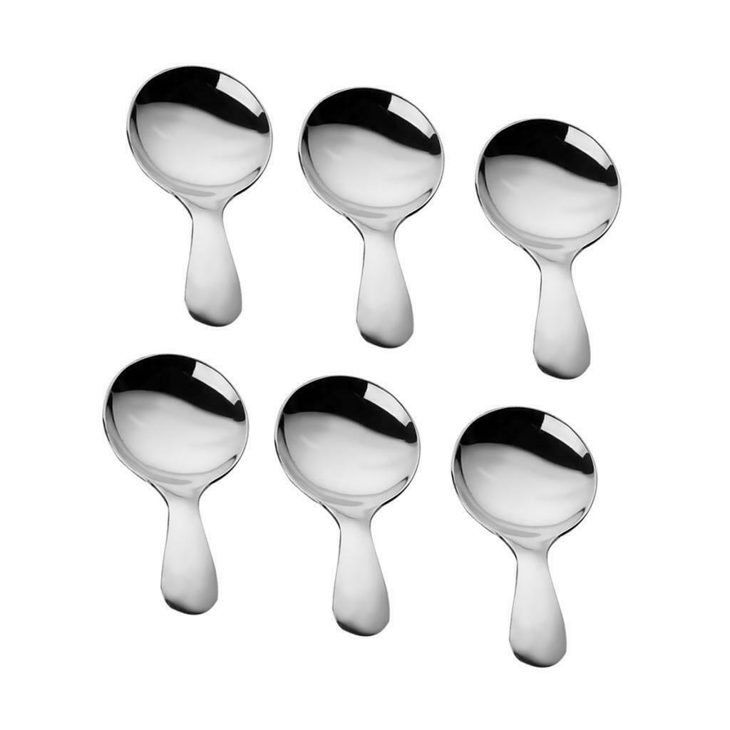 6pcs Mini Stainless Steel Spoons Small Salt Spoons, Sugar Condiments Spoons