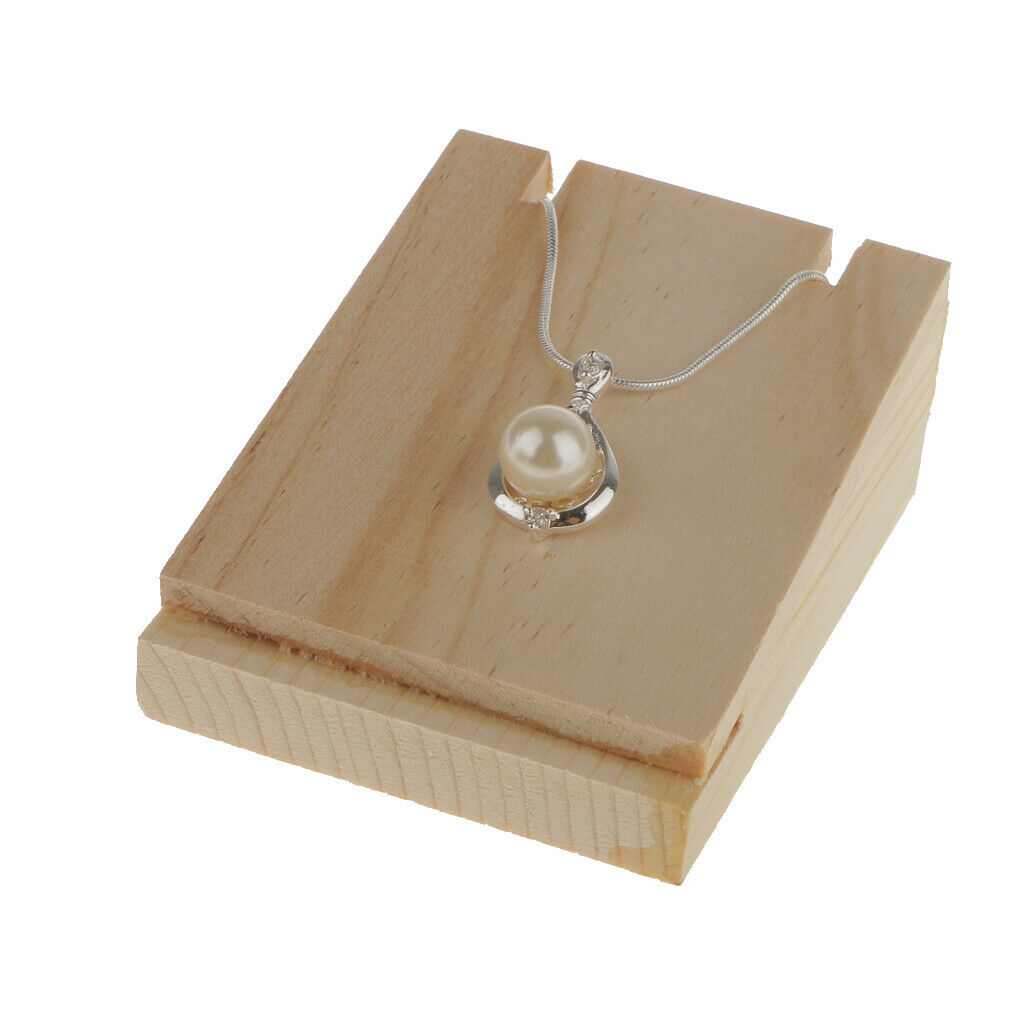Wood Log Earrings Pendant Necklace Jewelry Organizer Display Stand Holder