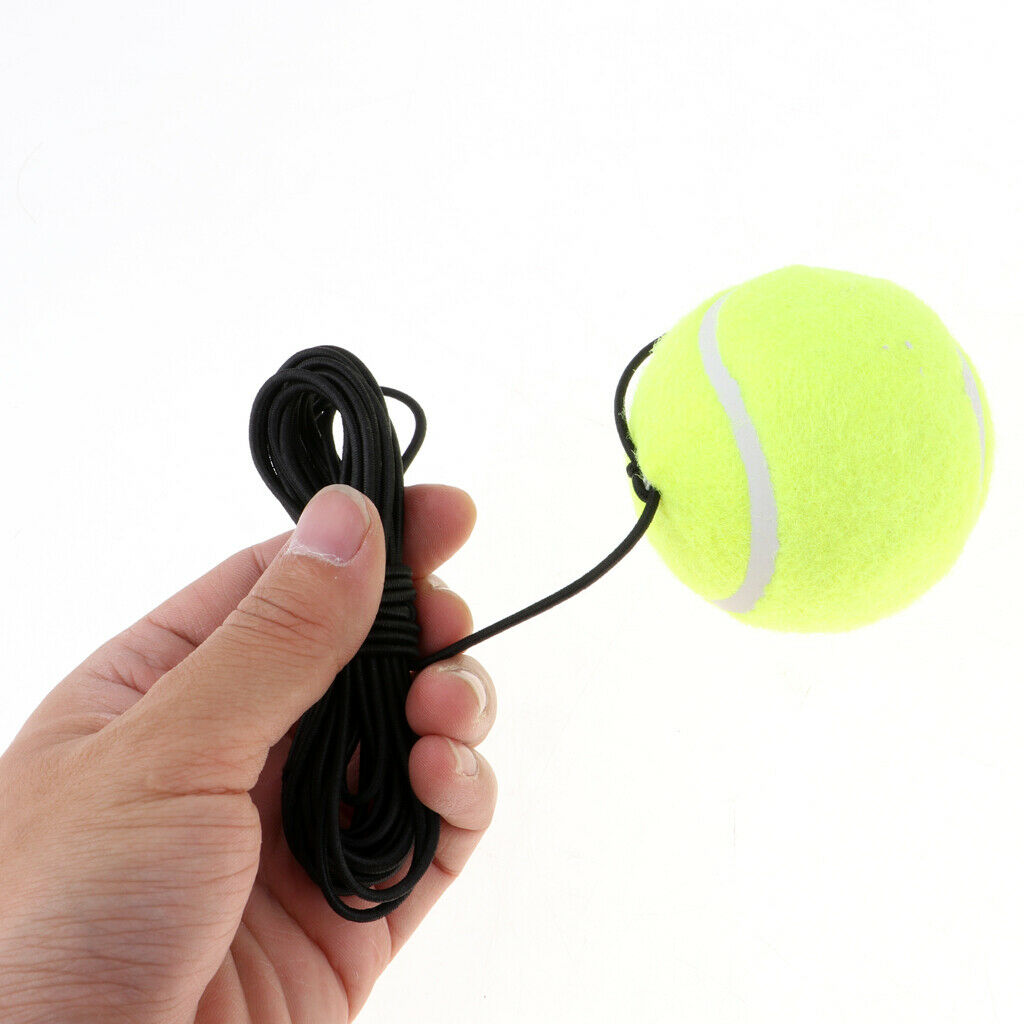 Single Tennis Training Aid Ball & Elastic String for Indoor/Outdoor Practice