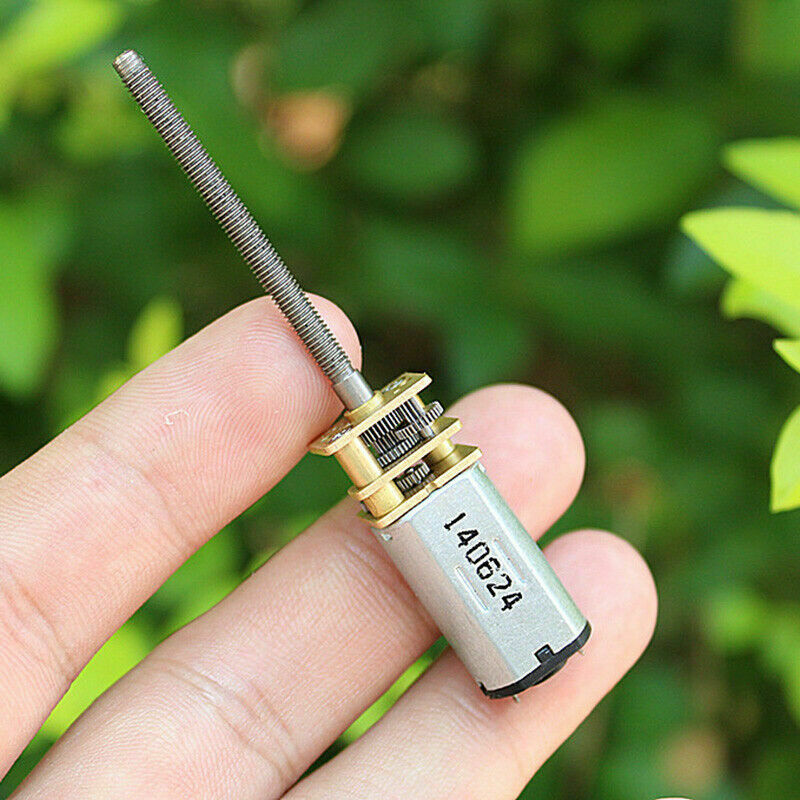 N30 Full Metal Gearbox Gear Motor DC 3V-6V 5V 600RPM 35.8mm Long Screw Shaft DIY