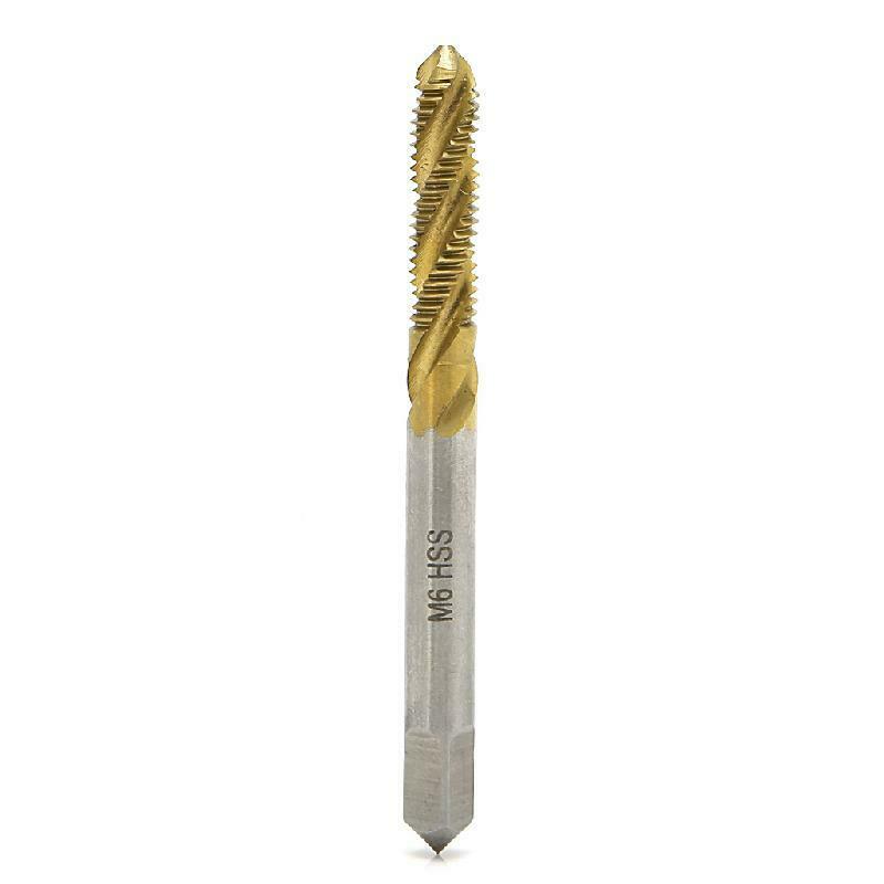 M6 HSS Screw Thread Metric Spiral Hand Plug Tap Kit 6mm*1mm