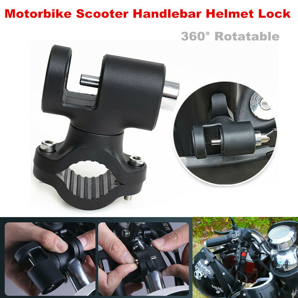 1PC Motorcycle Bikes Scooter Handlebar Helmet Lock Anti-theft Security Hook 360Â°