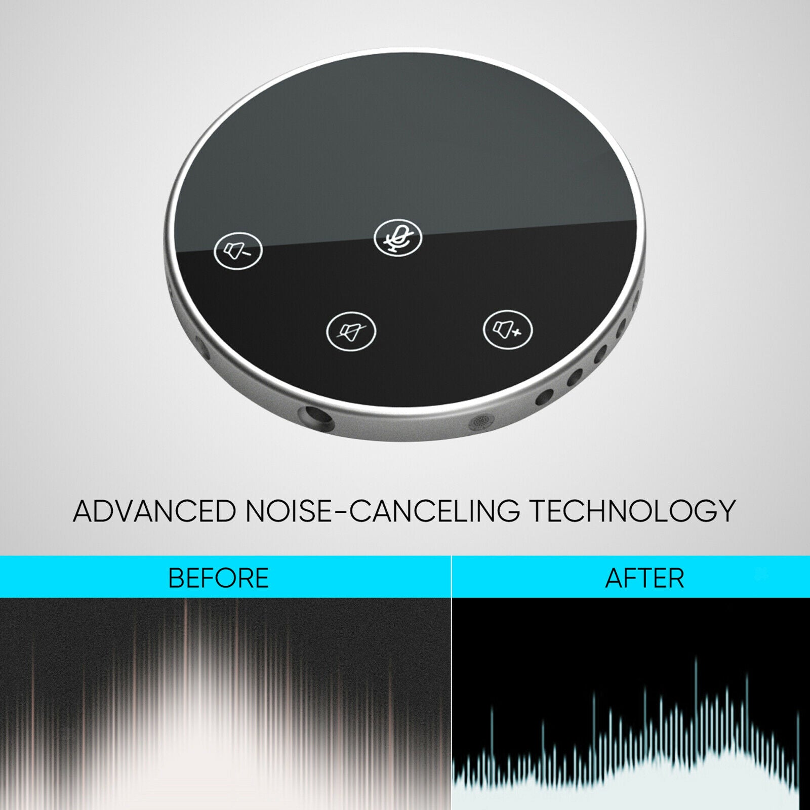 Conference Microphone Unmute Volume Control Stereo USB Mic for Meeting