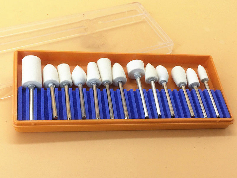 13PC Felt Buffing Wheels Watch Crystal Polishing Set 3mm Shank [M_M_S]