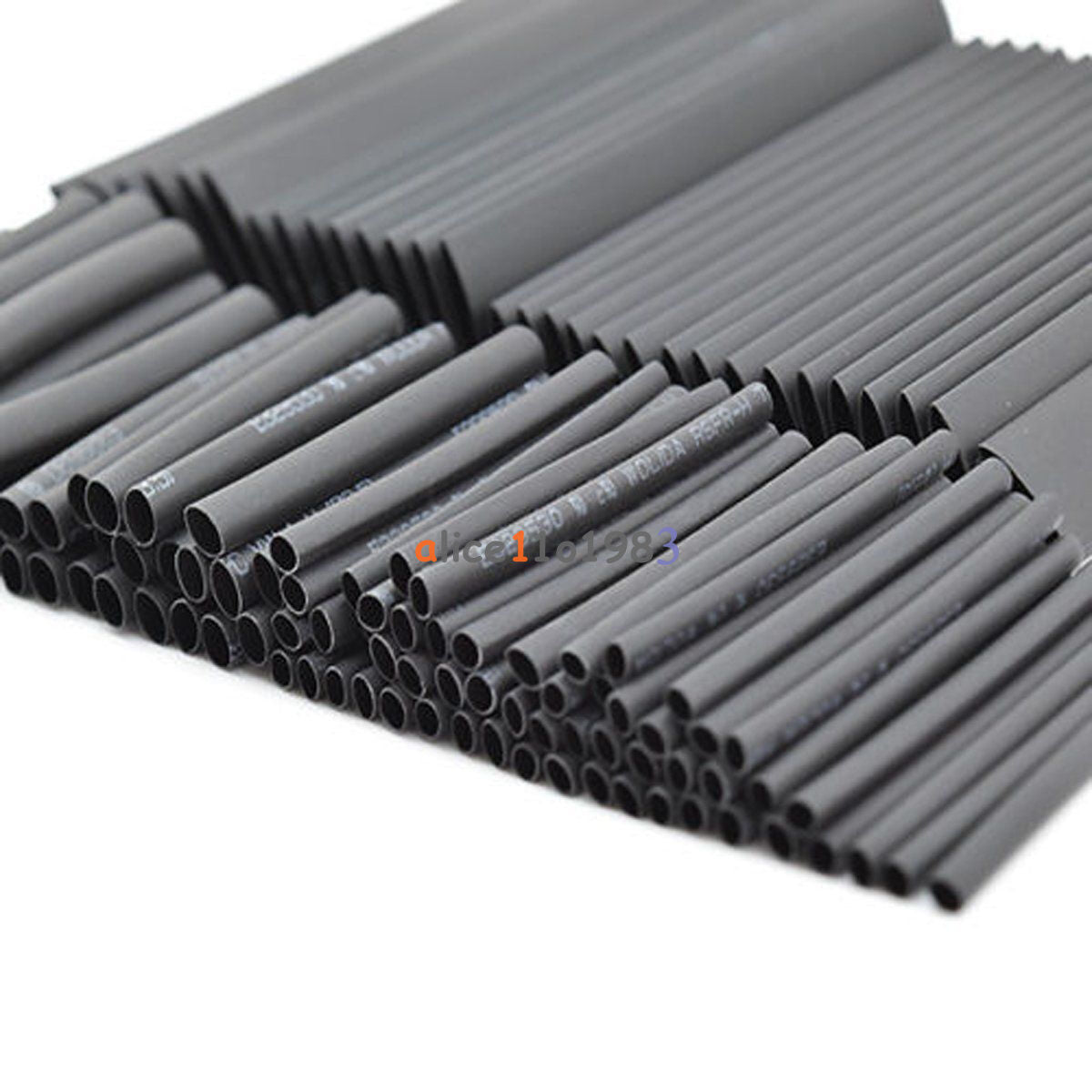 127Pcs Black Glue Weatherproof Heat Shrink Sleeving Tubing Tube Assortment Kit