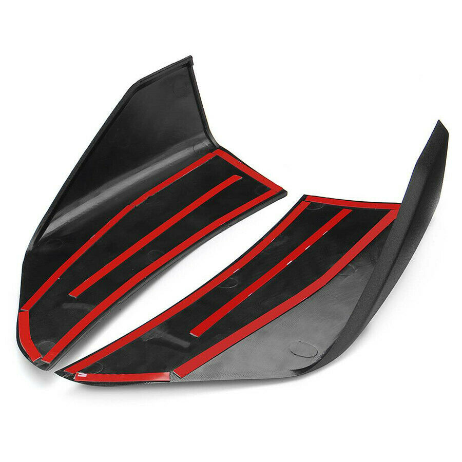 For 2015-2017 Ford MUSTANG 1 Pair Matte Black Front Chin Bumper Spoiler Winglets