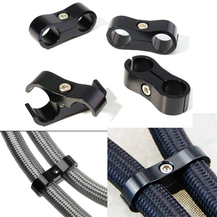 12x AN10 19mm Hose Separator Clamp Hose Fitting Connector for Oil/Fuel Hose Line