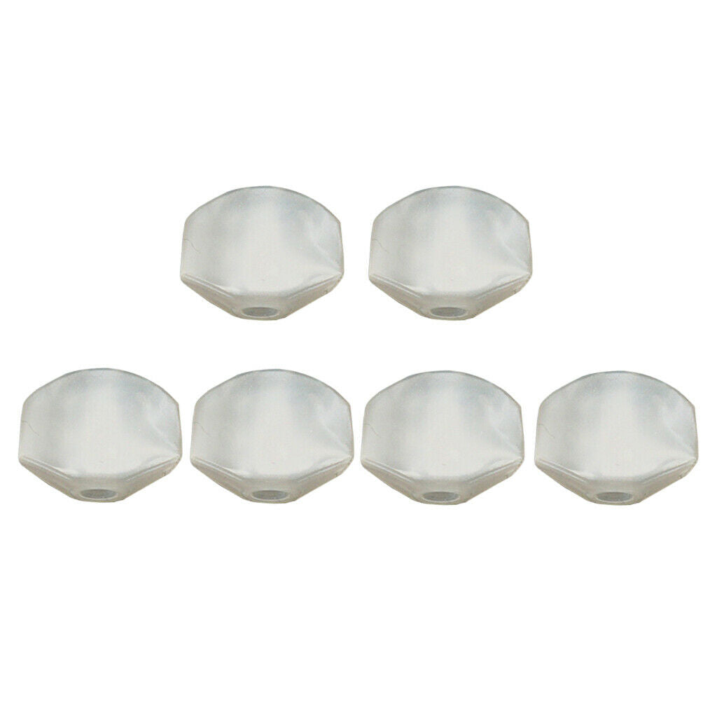 Durable 6Pcs Plastic White Machine Heads Caps Knobs DIY for Acoustic/Electric