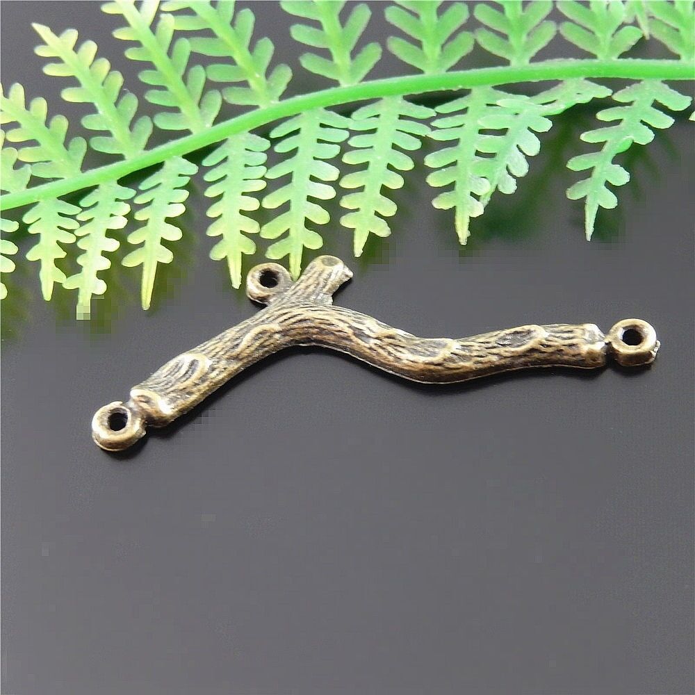20pcs Antiqued Bronze Alloy Tree Branch Charms Pendant Jewelry Connectors 51517