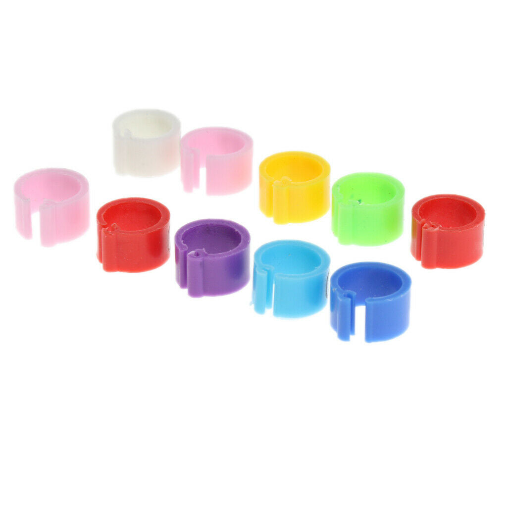 50 Pcs Bird Rings Leg Bands for Pigeon Parrot Canary Hatch Poultry Rings