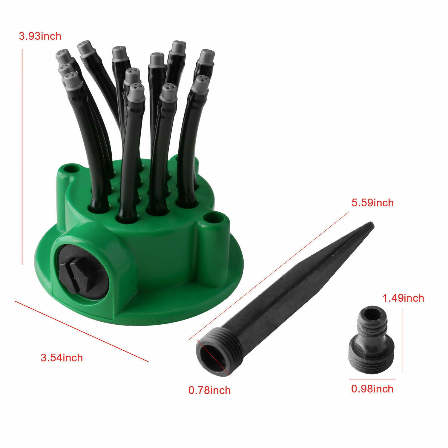 360° Flexible 12 Tubes Garden Lawn Yard  Water Sprinkler Watering Sprayer System