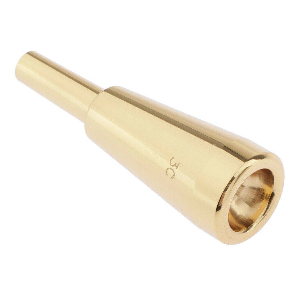 Trumpet Mouthpiece Beginner Gift Professional 3C/7C Size Golden Plated