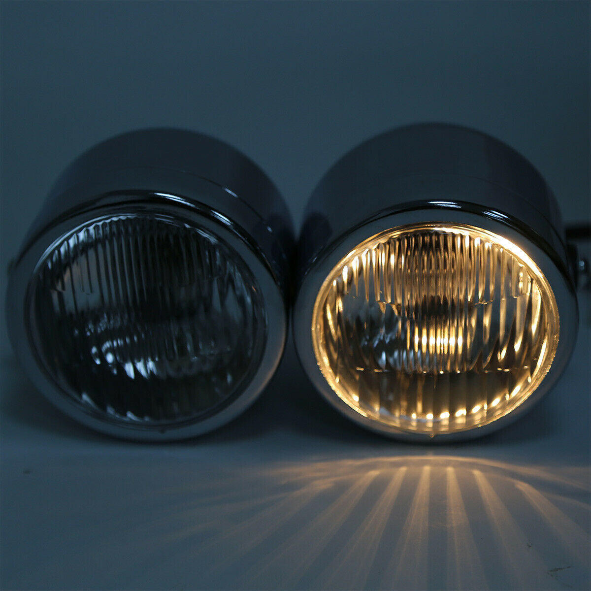 Motorcycle Twin Dual Headlight Retro Fit For Streetfighter Dirt Bike Cafe Racer