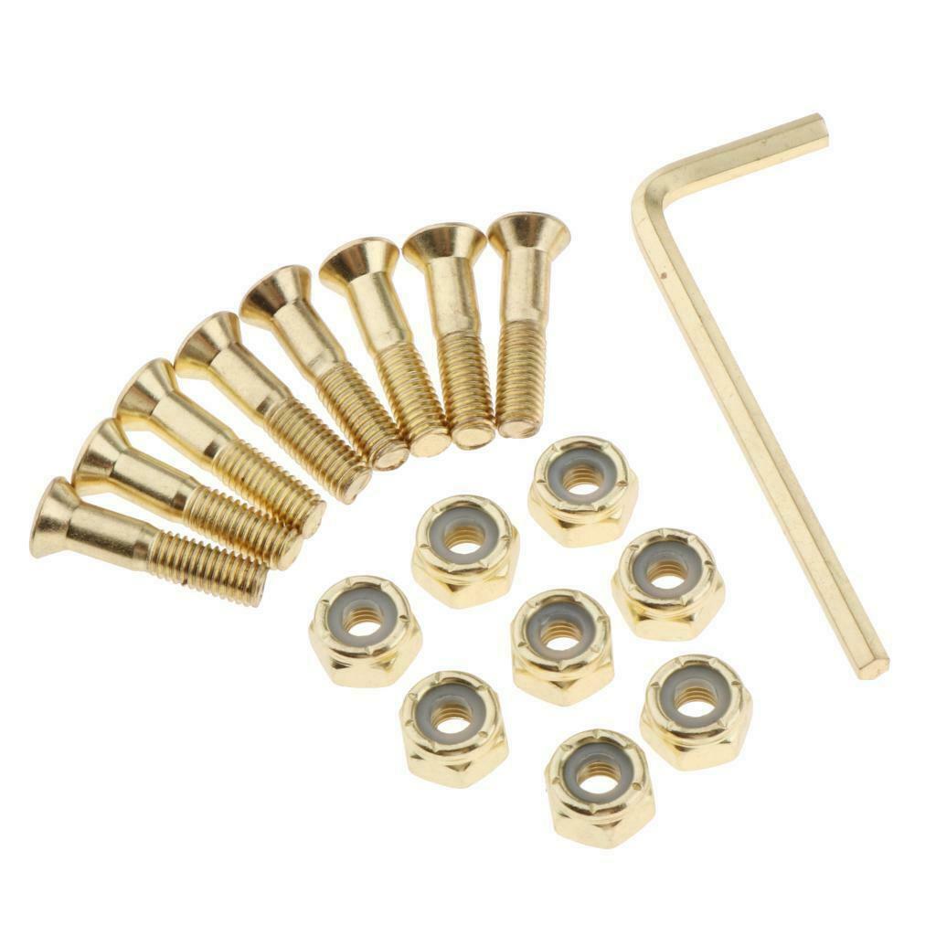 8Set SkateBoard Screws and Nuts Skate Board Hardware Bolts Replacements
