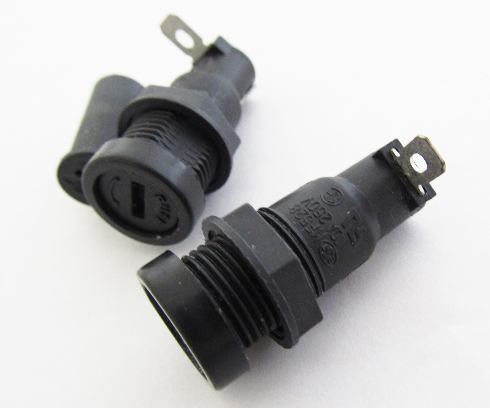 50pcs Black Color Fuse Holder MF528 10A 250V Mounting for 5x20mm Fuses