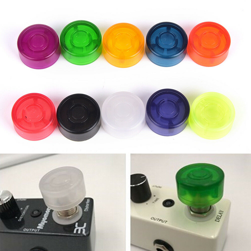 10X Footswitch Topper Random Color Plastic Bumper For Guitar Effect Pedal Y Fx
