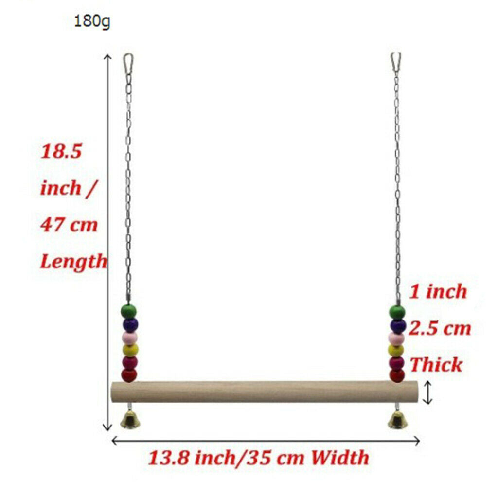 Chicken Swing Perch Stand Hanging Accessory for Large Birds Parrots Parakeet
