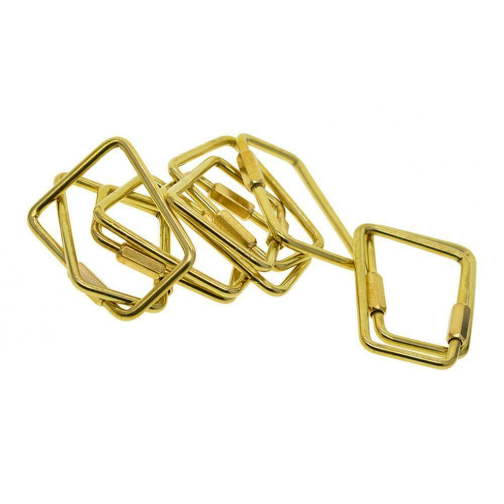 Durable Brass Screw Lock Key Chain Rings Creative Craft Hanging  10pcs