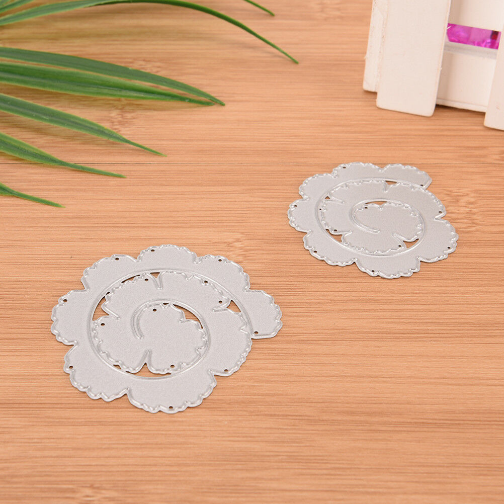 Twin flower Metal DIY Cut Dies Stencil Scrapbook Album Paper Card Emboss C.l8