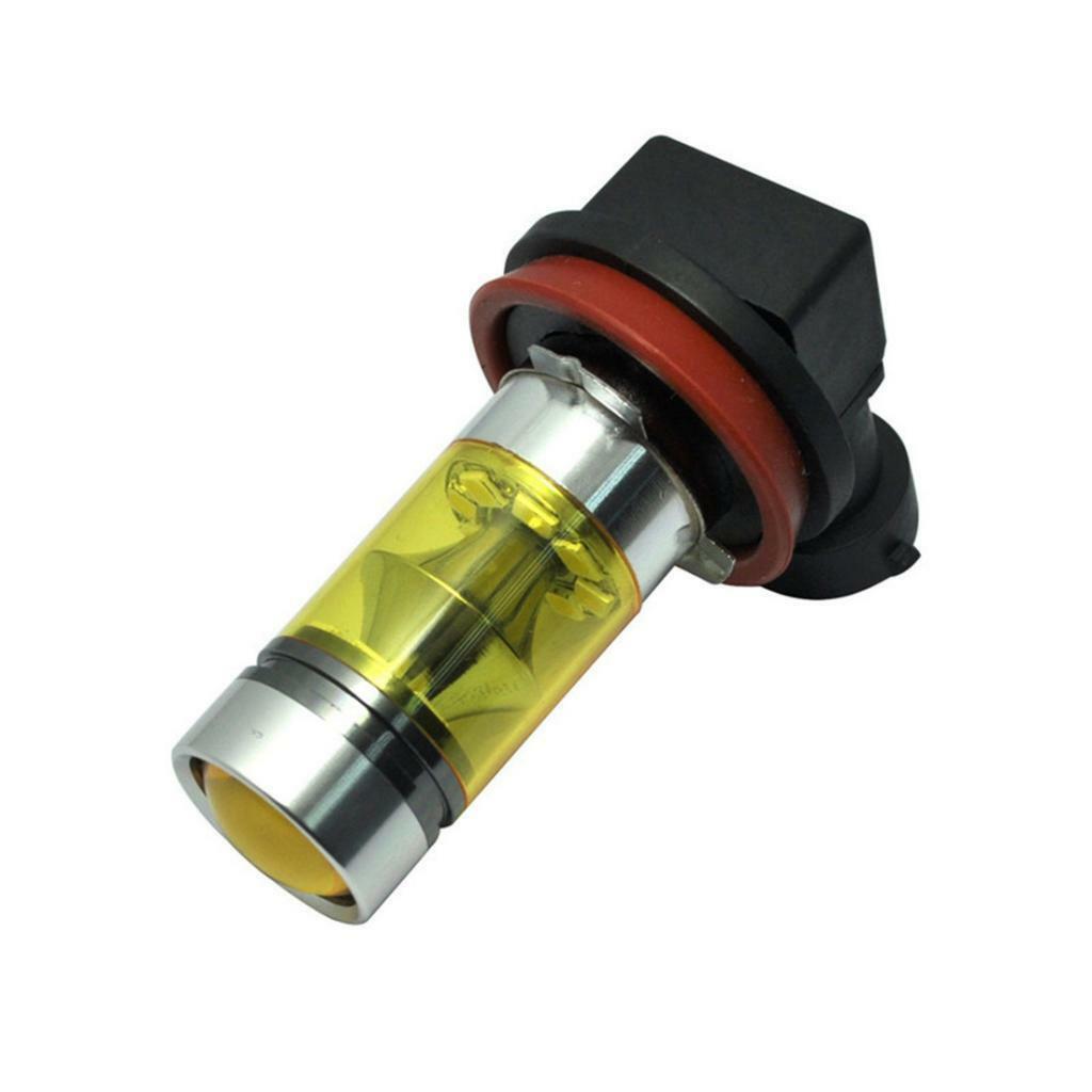 Pair H11 H8 H9 100W LED Fog DRL Driving Lights Car Head Light Bulbs Yellow