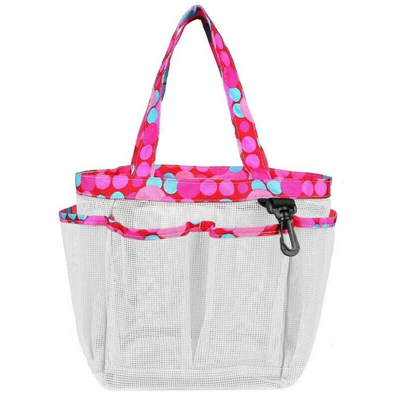 Grid Large Capacity Storage Basket Beach Bathroom Tote Bag Multifunctional CE2L8